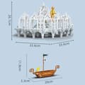 Miniatyrbillede 2 af 2: Film Sæsonen for Ringenes Herre Elver Rivendell Byggesæt, Miljøvenligt Materiale, Modulært Bygning Design,med kasse-a