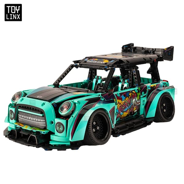 Teknisk MINI Lavt Liggede Graffiti RC Sportsvogn, 2421PCS, Unisex, Uddannelseslegetøj,10505 2421PCS