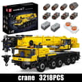 Miniatyrbillede 2 af 2: Mould King Kran Byggeklods Sæt, 3218PCS, Fjernbetjeningsfunktionalitet,17073-Gul