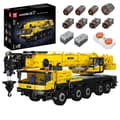 Miniatyrbillede 1 af 2: Mould King Kran Byggeklods Sæt, 3218PCS, Fjernbetjeningsfunktionalitet,17073-Gul