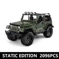 Miniatyrbillede 2 af 2: Wranglers Offroad Byggeklods Sæt, 2000+ Dele, Fjernstyrede & Statisk Versioner,Statisk version