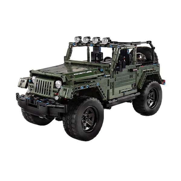 Wranglers Offroad Byggeklods Sæt, 2000+ Dele, Fjernstyrede & Statisk Versioner,Statisk version
