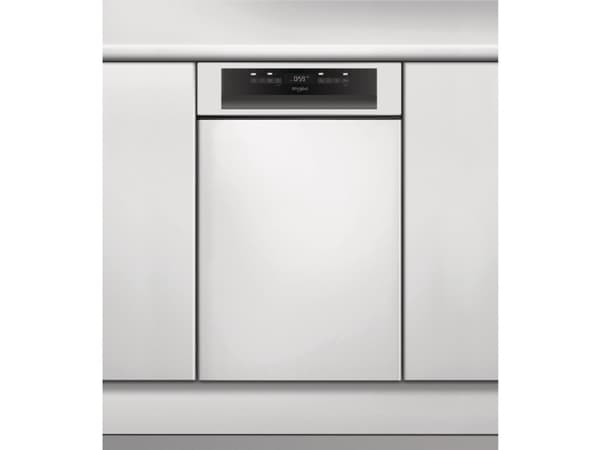 Whirlpool WSBO 3O23 PF X, Halvveis innebygget, Slimline (45 cm), Rustfritt stål, Berøringskontroll, 1,3 m, 1,55 m