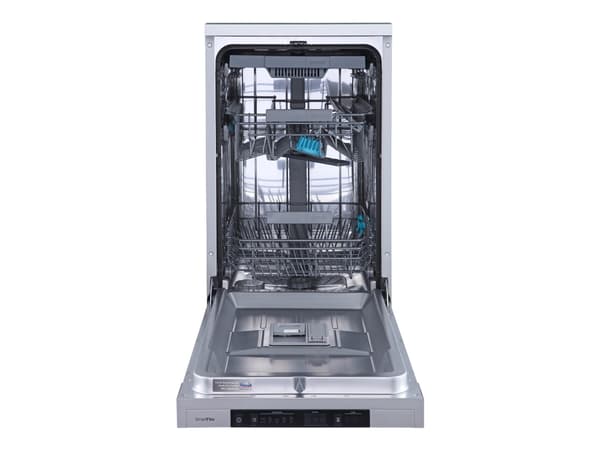 Gorenje GS541D10X, Vapaasti seisova, Slimline (45 cm), Hopea, 11 paikkoja, C, 45 dB
