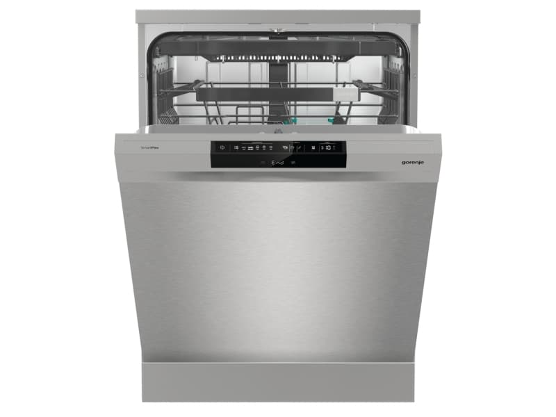 Gorenje GS 671 C 60 X, Fritstående, Fuld storlek (60 cm), Sølv, 16 kuverter, B, 42 dB