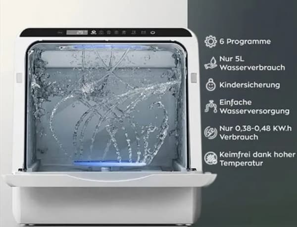 Mini oppvaskmaskin HTG 8841 HEINRICH"S