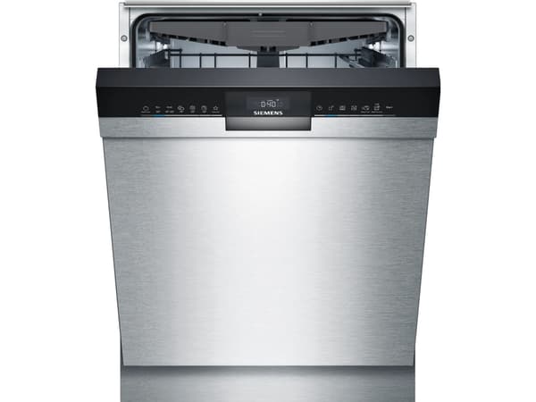 Siemens iQ300 SN43ES14VE, Kalusteisiin sijoitettava, Kokonaiskoko (60 cm), Musta, Ruostumaton teräs, 13 paikkoja, B, 44 dB