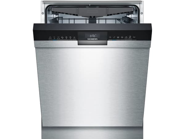 Siemens iQ300 SN43ES14VE, Kalusteisiin sijoitettava, Kokonaiskoko (60 cm), Musta, Ruostumaton teräs, 13 paikkoja, B, 44 dB