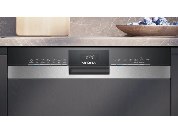 Siemens iQ300 SN53ES04BE, Halvveis innebygget, Full størrelse (60 cm), Sort, Rustfritt stål, 1,75 m, 1,65 m, 1,9 m