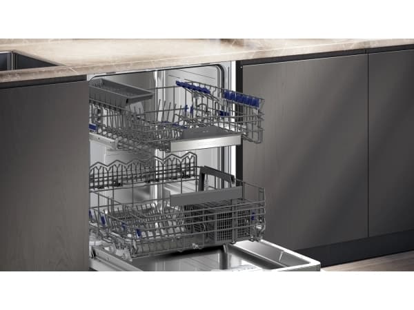 Siemens iQ300 SN53ES04BE, Halvveis innebygget, Full størrelse (60 cm), Sort, Rustfritt stål, 1,75 m, 1,65 m, 1,9 m