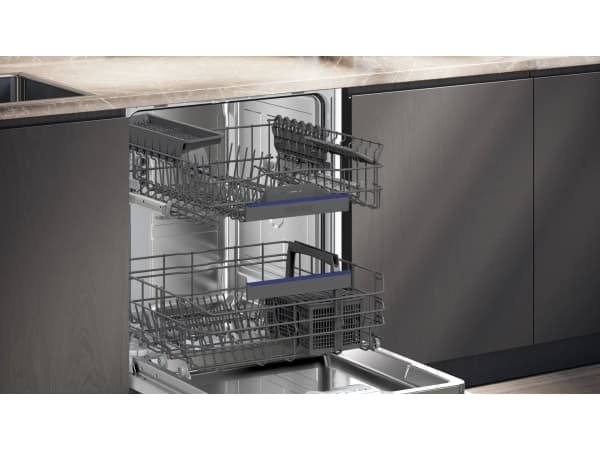 Siemens iQ300 SX63HX10TE, Fullstendig innebygget, Full størrelse (60 cm), Sort, Rustfritt stål, Knapper, 1,75 m, 1,65 m