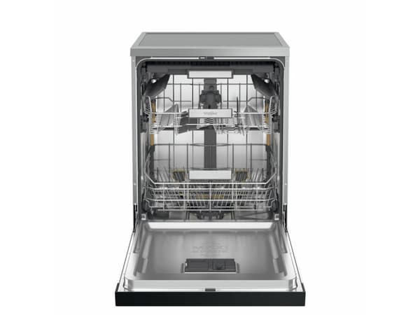 Whirlpool MaxiSpace W7F HS51 X, Frittstående, Full størrelse (60 cm), Rustfritt stål, Sort, Knapper, 1,3 m