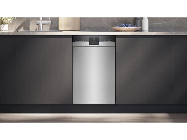Siemens iQ300 SR43ES24ME - Oppvaskmaskin - innebygd - Wi-Fi - Nisje - bredde: 45 cm - dybde: 55 cm - høyde: 81.5 cm - rustfritt stål