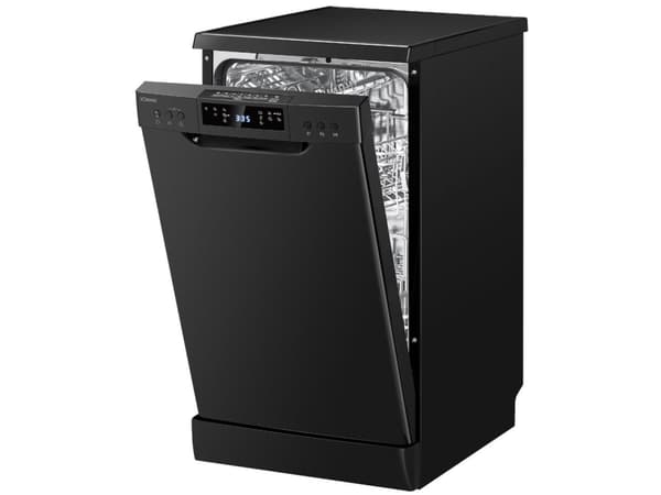 Bomann GSP 7418, Frittstående, Slimline (45 cm), Sort, Knapper, Berøringskontroll, LED, Kaldt