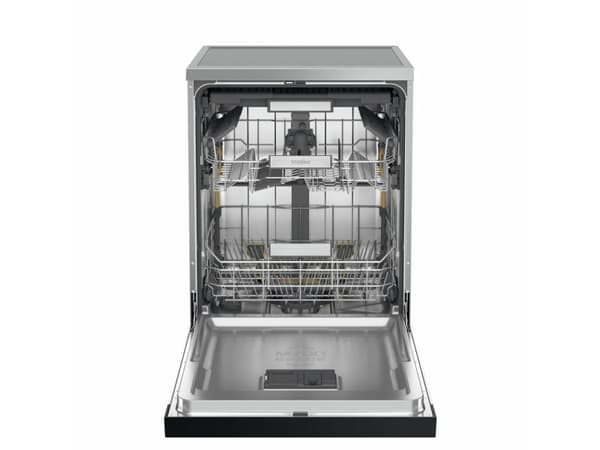 Whirlpool MaxiSpace W7F HS41 X, Frittstående, Full størrelse (60 cm), Rustfritt stål, Sort, Knapper, 1,3 m