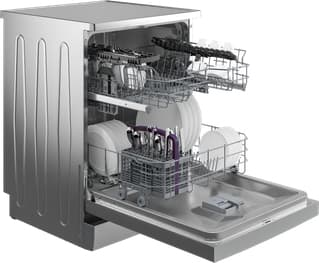 Beko b300 BDFN26430S, Fristående, Full storlek (60 cm), Silver, Knappar, LED, 1,3 m