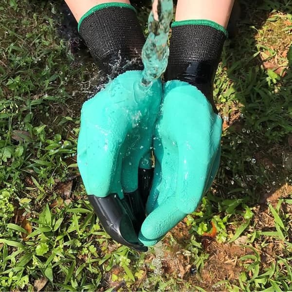 Garden Genie trädgårdshandskar - Garden Genie varumärke - Med ABS plastklor - Grön färg
