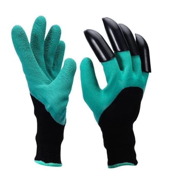 Garden Genie trädgårdshandskar - Garden Genie varumärke - Med ABS plastklor - Grön färg