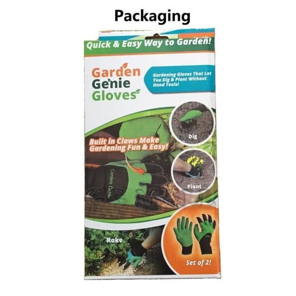 Trädgårdshandskar med klor för grävning och plantering - The Garden Genie Gloves