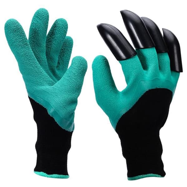 COXEER vattentäta skärtåliga trädgårdshandskar - unisex - silikon - svart - en storlek