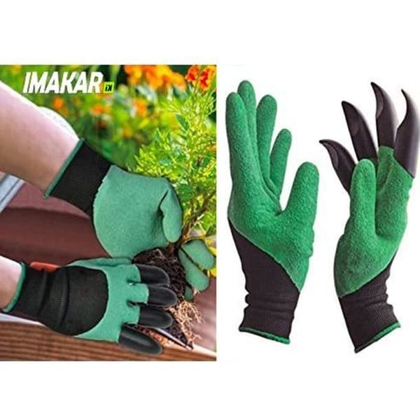 IMAKAR® Trädgårdshandskar med klor för grävning, män och kvinnor. Den bästa trädgårdsmästarpresenten, för att enkelt gräva upp växter.