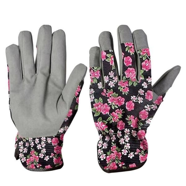 GUANTO DA GIARDINO DONNA I COTONE FIORI TAGLIA S