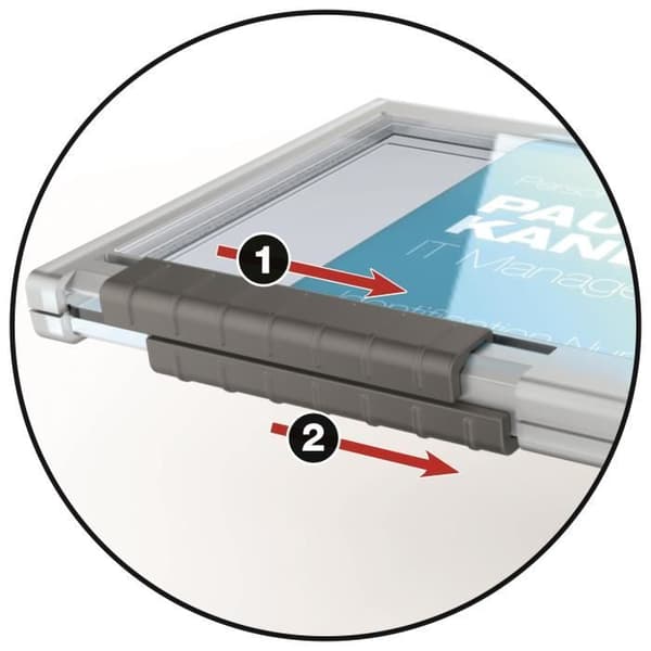 DURABLE PushBox DUO Portabadge drive 2 plattor enkla utsugsspakar 10st