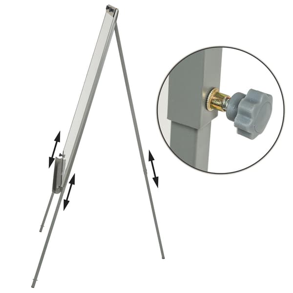 Flipover med whiteboard og magnetisk tavle - hvid