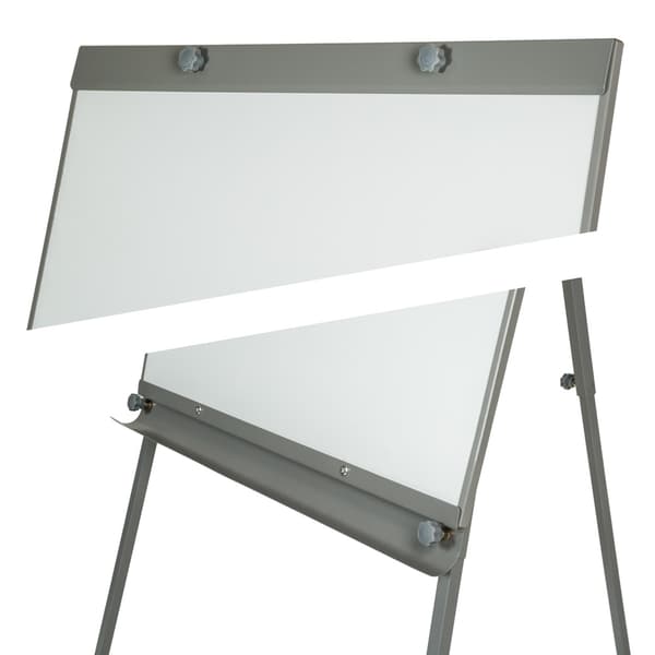 Flipover med whiteboard og magnetisk tavle - hvid