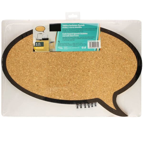 Anslagstavla av kork - Oval Pratbubbla - 44 x 30 cm