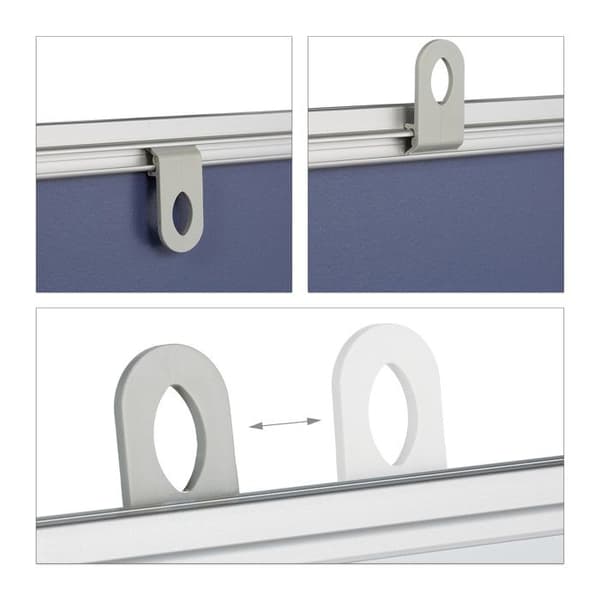 Relaxdays 2 in 1 Combination Whiteboard, Cork Board, Magnetisk, Aluminiumram, Förvaring, 30 x 45 cm, Vit/Naturlig