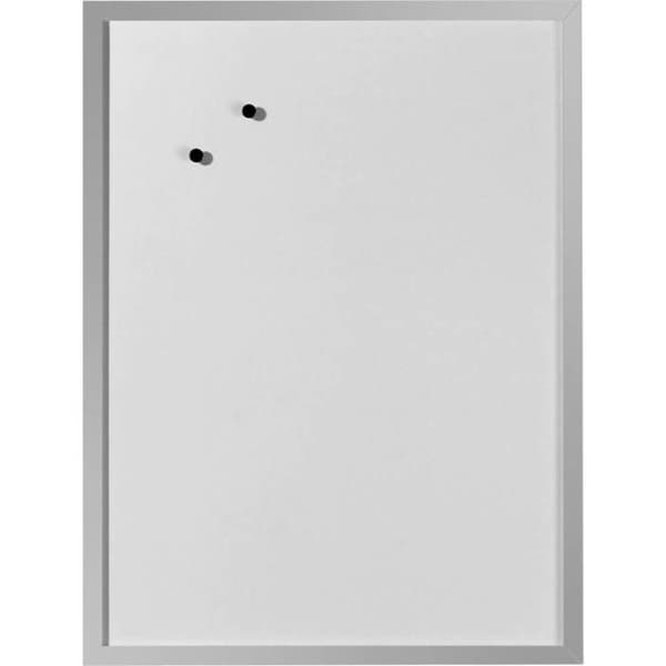 Magnetkort - herlitz - 400x600 mm - Vit metall - Silver träram - 2 magneter ingår