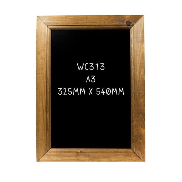 Porter and woodman blädderblock - WC311AMZ - Inramad svart tavla A2 Mörk ek 62,4 x 45 x 1,5 cm