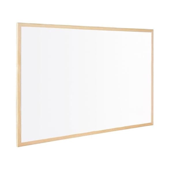 Q-connect melaminskiva slät träram tvättbar stabilitet specialmarkörer väggmonteringstillbehör 60x40cm
