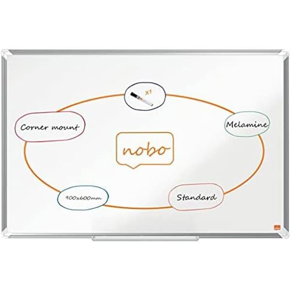 Tavla Vit - NOBO - Premium Plus - 900 x 600mm - Icke-Magnetisk - Aluminiumram