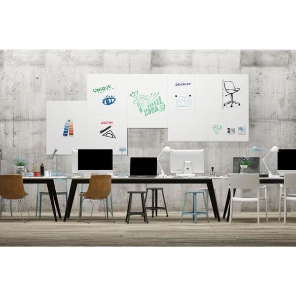 Orah vit med ram - LEGAMASTER - BOARD-UP - 50 x 75 cm - Lackad stål - Elegant design