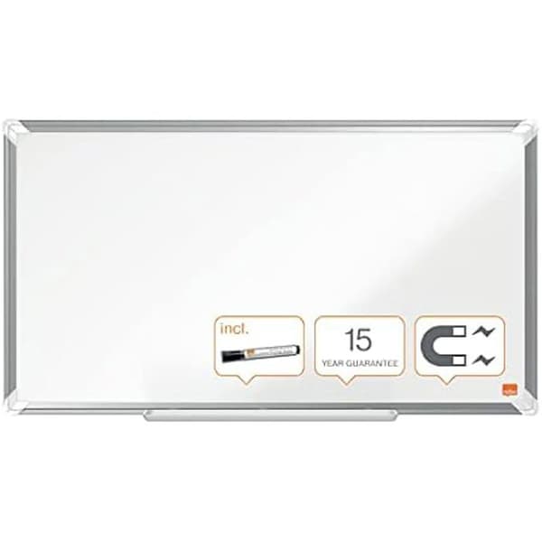 Tavla Vit - NOBO - Premium Plus - Magnetisk - 710x400mm - Aluminiumram