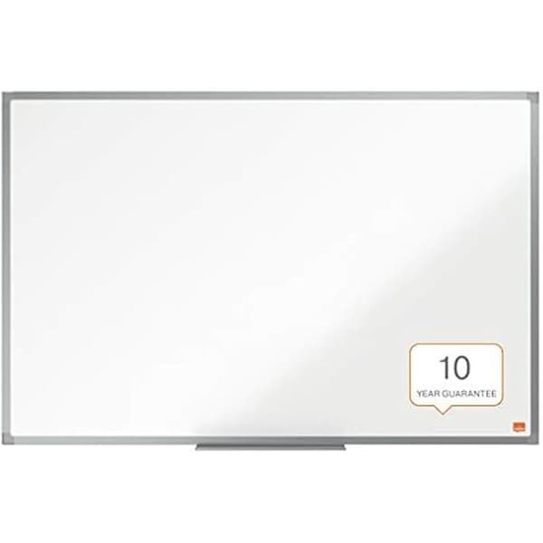 Whiteboard - NOBO - 900 x 600 mm - Icke-magnetisk melamin - Aluminiumram - Markörhållare ingår