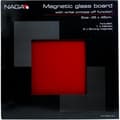 Miniatyrbild 2 av 3: Magnettavla - NAGA - 45 x 45 cm - Härdat glas - Röd - Runda kanter