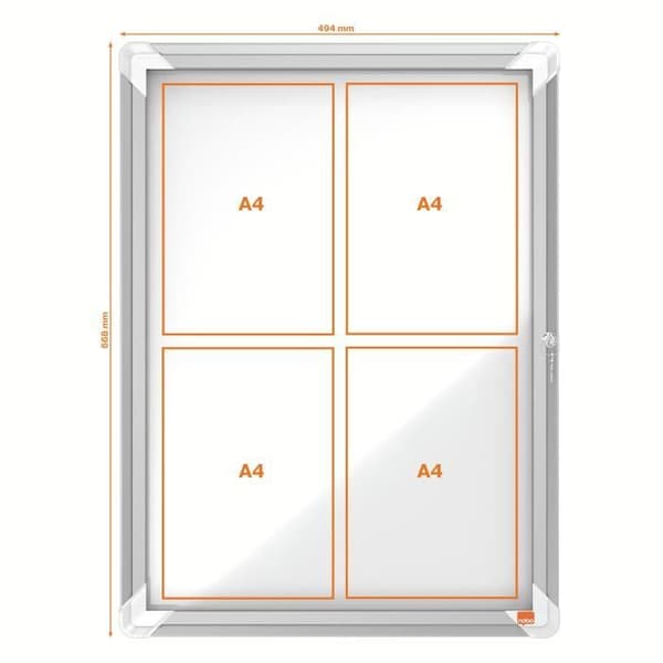 Premium Plus monter - Nobo - 4x A4 - Magnetisk bas - För utomhusbruk