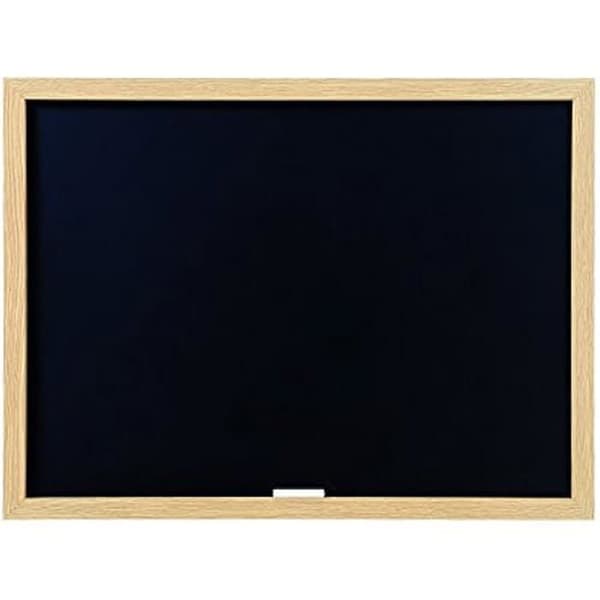 Krita tavla - BI-OFFICE - Optimum - 60 x 45 cm - Ram i MDF Ek - Inkluderar: kritor och borste