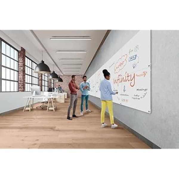 Tavla Vit - NOBO - Oändlighet - 900 x 600 mm - Magnetisk Stål - Ramfri Design