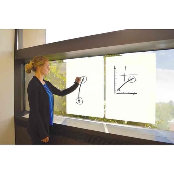 Rulle 25 Ark Whiteboard - NOBO - 1905156 - Elektrostatiska - Torkbara - Enfärgade