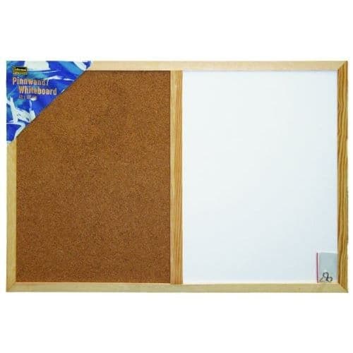 Kombinerad Whiteboard / Korktavla - IDENA - 568016 - 40 x 60 cm - Vit - Praktisk