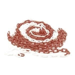 Röd-vit kedja - 10m - Röd/Vit Ø: 6mm