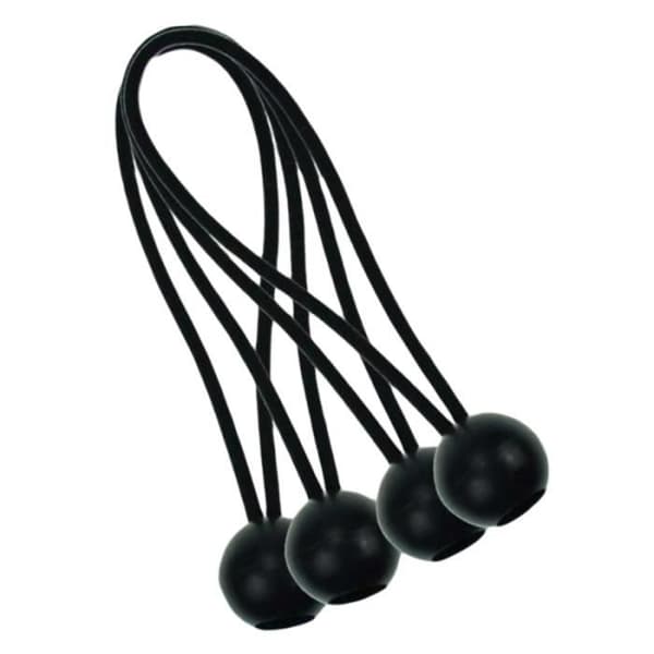 Elastiskt rep till tältförtält Camping presenning - SANDOW - Svart - 15,2x1x0,5 cm