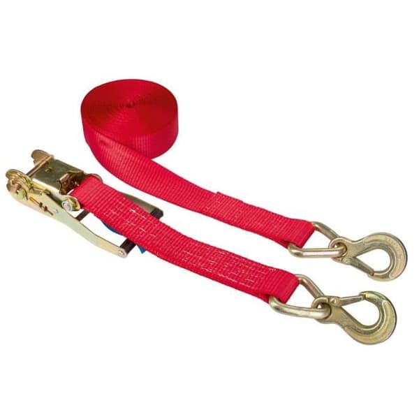 Kerbl triangelspärr- och krokband - röd - 8 m x 50 mm