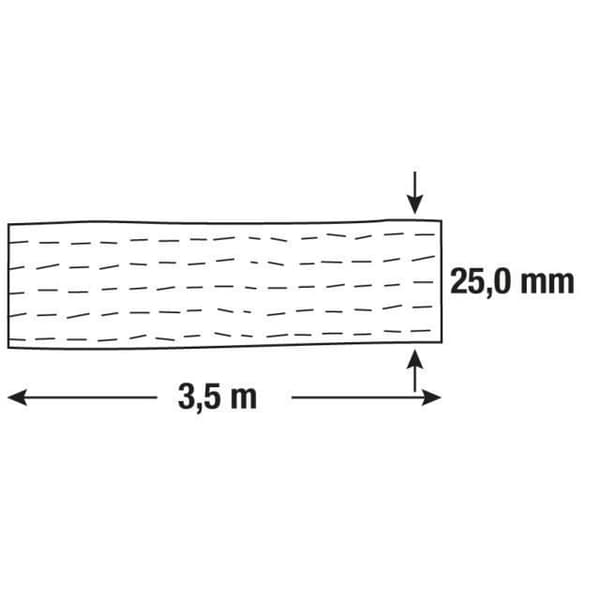 Ratselrem - Connex - 5m x 25mm - Polypropylen - Bristande belastning 120 kg - Gul