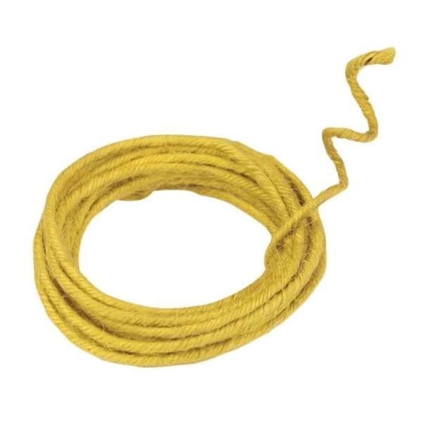 Jutetråd armé - MegaCrea - 0,2 cm x 3 m - Senap - Flätad - Belastning 60 kg