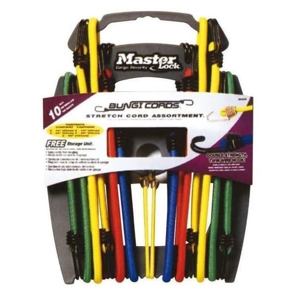 Master Lock 3043EURDAT Twin Wire Bungee Cord Set med 10 st
